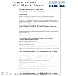 Dosage and Instructions - HVAC