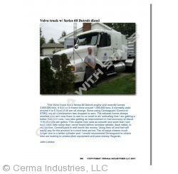 Testimonial - Volvo Semi-Truck (Series 60 Detroit Diesel)