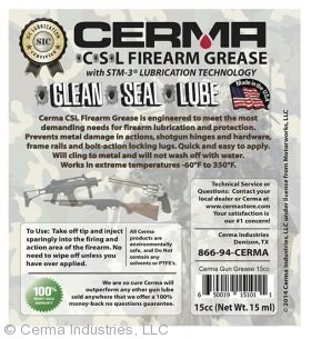 CSL Firearm Grease Label